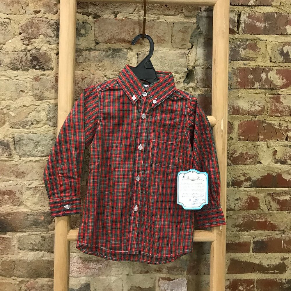 Red Plaid Button Down Shirt